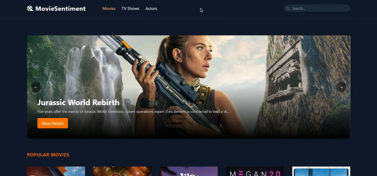 Movies Sentiment App Movies Sentiment App